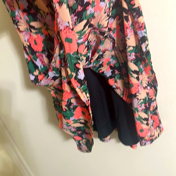 New J Crew Mercantile Ruched-waist Dress in Neon Floral Multi Sz 6 J4454 - Picture 6 of 7